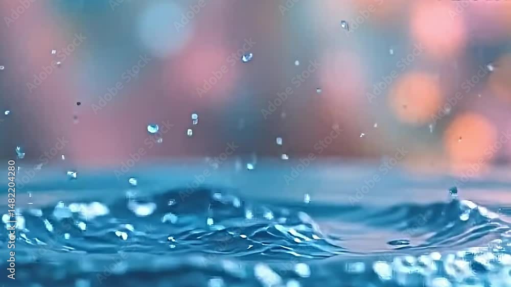 Poster captivating splash of water captured mid-air creating dynamic visual effect. water droplets frozen t