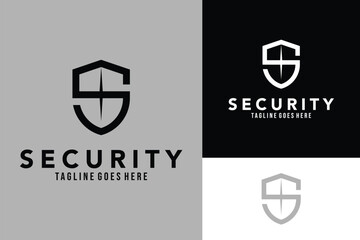 initial letter s security service guard protection logo