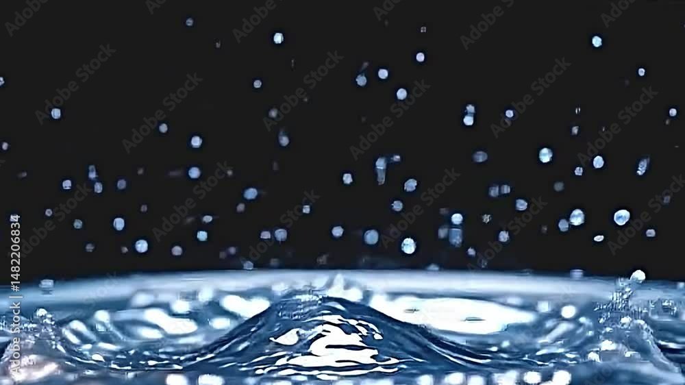 Poster dynamic scene of water motion captured moment of pure elegance. central focus striking splash where 