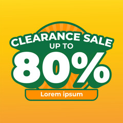 Clearance Sale Design POP UP Promo Advertising