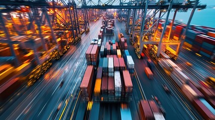 Industrial Port Cargo Scene