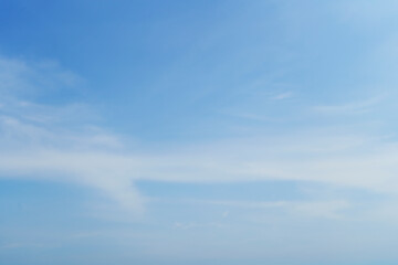 Obraz premium Beautiful clouds during spring time in a Sunny day. Blue sky and white fluffy clouds.