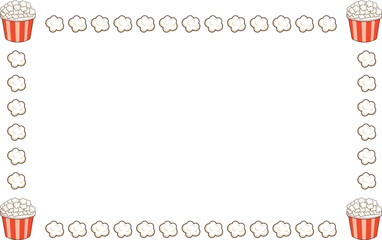 Popcorn bucket, clipart, illustration, for backgrounds textures, designers, frame