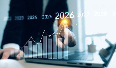 New opportunity, challenge and strategy in 2026. New plans,goals and visions in business for new...