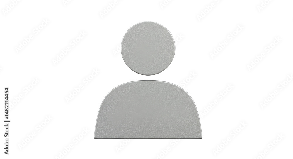 Poster isolated generic person icon symbolizing user or profile