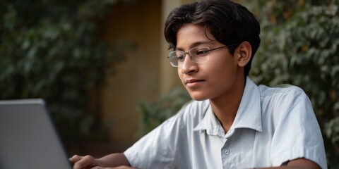 Student engaged in interactive online workshop for remote learning