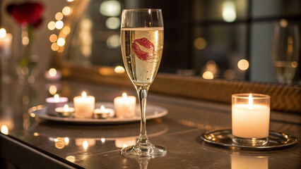 Cosmetic Lipstick Scene with Luxury Lighting