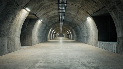 Obraz premium Underground bunker construction modern architectural concepts in concrete environments