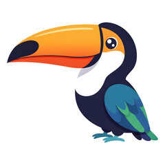 Naklejka premium A Vibrant Illustration of a Charming Toucan Bird