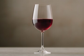 Wine in a Glass Reflecting Light and Color Gracefully