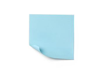 blue blank sticky note paper isolated on transparent png background,note paper message office business tag sign