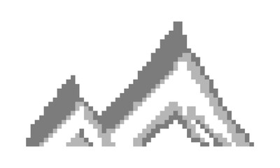 mountain vector pixel art design