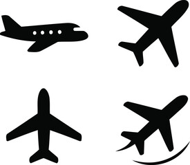 set of airplane silhouettes