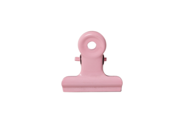 pink clip isolated on transparent png background,for note paper message office business tag sign