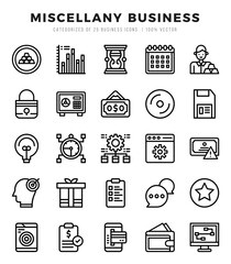 Miscellany Business icons set for website and mobile site and apps.