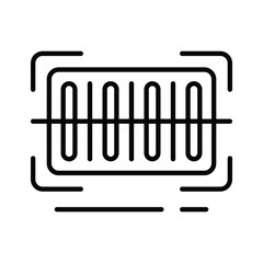 A modern outline icon of scannable qr code
