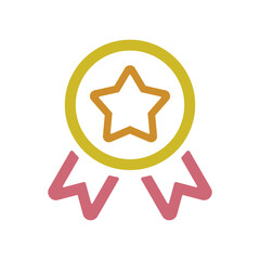 星のメダルのアイコンイラスト