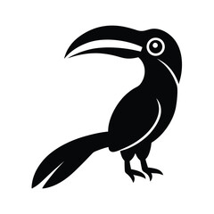 Hornbill Perched Beak Vector Illustration