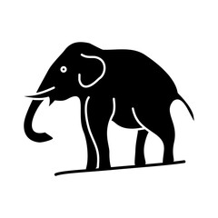 Elephant Icon Glyph