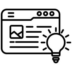 Idea outline icon. Simple vector icon design in outline style. Editable vector format