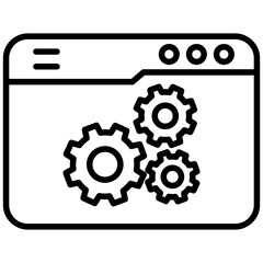 Development outline icon. Simple vector icon design in outline style. Editable vector format