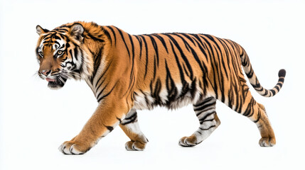 horizontal, no people, photography, solitude, standing, tiger, usa, alertness, color image, danger, animals hunting, animal wildlife, orange color, black color, looking down, endangered species