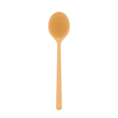Spoon vector. Wood Spoon on white background.