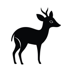 Pudu Standing Antlers Vector Clipart