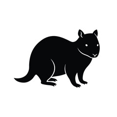 Quokka Standing Arms Vector Illustration