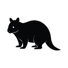 silhouette of a quokka 
