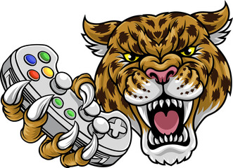 Jaguar Leopard Cheetah Panther Gamer Mascot