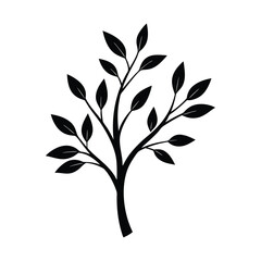 Tree Branch Leaves Vector Art