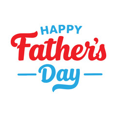 Happy Father's Day Greeting Card Design Vector Illustration , Happy Father's day Calligraphy lettering card