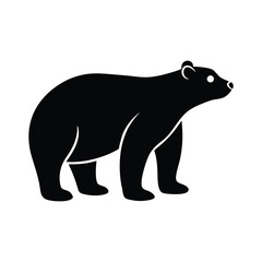 Polar Bear Standing Vector Silhouette