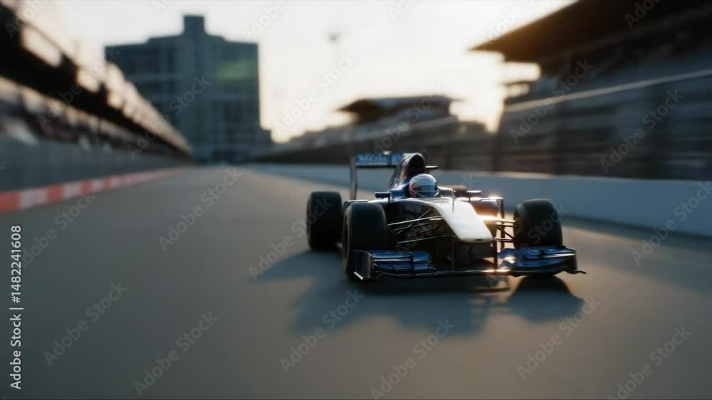 Poster man driving formula 1 race - qualification race and grand prix concept - models by ai generative