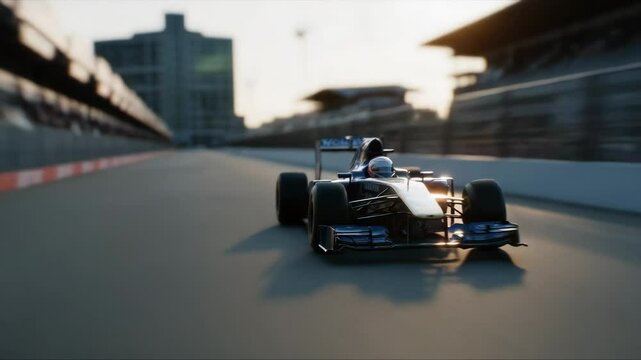 Man driving formula 1 race - Qualification race and grand prix concept - Models by AI generative