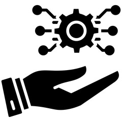 Technology gylph icon. Simple vector icon design in gylph style. Editable vector format