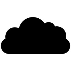 Cloud gylph icon. Simple vector icon design in gylph style. Editable vector format