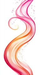 Abstract swirling ribbons of vibrant colors