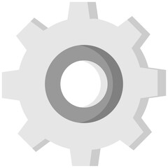 Settings flat color icon. Simple vector icon design in flat color style. Editable vector format