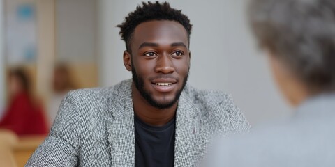 College admissions guidance session with officer advising on application process