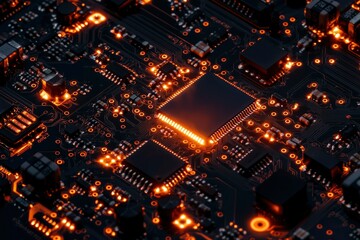 Obraz premium Circuit board close-up (2)