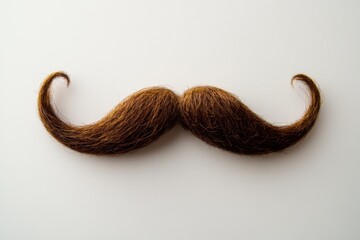 handle bar mustache on a white clean background