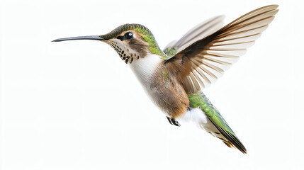 Fototapeta premium hummingbird,humming,bird,flying, horizontal, no people, photography, usa, color image, motion, bird, blurred motion, studio shot