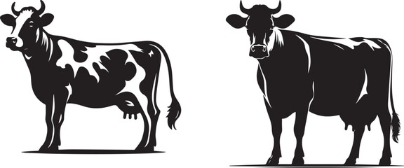 Happy Cartoon Cow Vector Design – Cow No 4