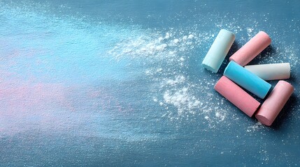 Modern Chalk on Right with Clean Background for Education and Teaching Imagery