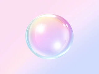 a single large translucent bubble against a soft, gradient background