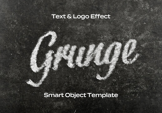 Grunge Texture Wall Text Logo Style Effect Mockup Logotype Template Shape
