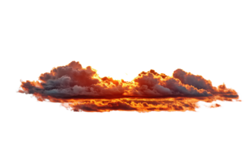 Sunset Cloudscape: The sky blazes with fiery hues, capturing a serene scene of nature's spectacle with vibrant clouds bathed in warm sunset light.