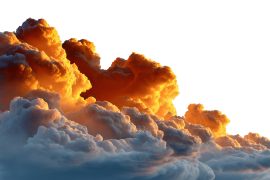 Golden Clouds at Dawn: Majestic clouds illuminated by the warm hues of sunrise or sunset create a breathtaking spectacle of nature's art. 